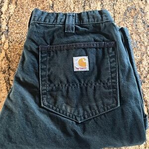 Carhartt Men's Dark Green Relaxed Jeans